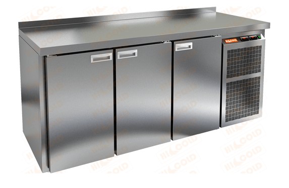 Холодильно-морозильный стол HICOLD BN 1/TN-11/BT BR2, бок, 3 двери (-2...+10°С)/(-18...-10°С)